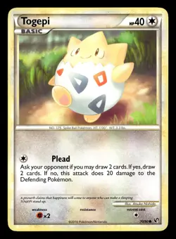 Togepi 70/90 Common HGSS Undaunted Pokemon Card - Image 2
