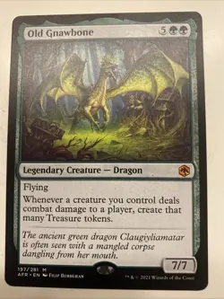 Wizards of the Coast MTG Old Gnawbone AFR Mythic Legendary Dragon #197 ENG 2021 - Image 1