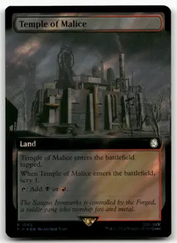 Temple of Malice (Extended Art) (Surge Foil) #1049 (NM) Fallout PIP Magic MTG - Image 1