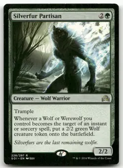 Silverfur Partisan #228 (NM) Shadows over Innistrad SOI Magic MTG - Image 1