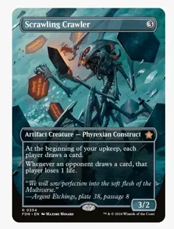 1x MTG Scrawling Crawler *Borderless* Foundations Rare! NM Mint - Image 1