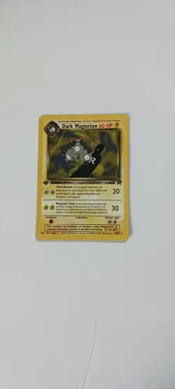 Team Rocket First Edition Dark Magneton Vintage Pokemon Card NH NM Condition - Image 5