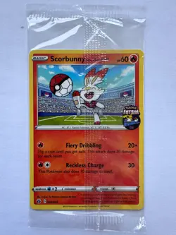 Pokemon Scorbunny on the Ball Futsal 004/005 Promo sealed in packet World Cup - Image 2