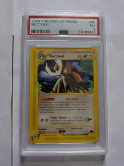 2003 POKEMON SKYRIDGE #40 NOCTOWL PSA 7 - Image 1