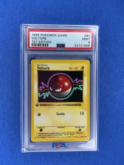 1999 POKEMON GAME 1ST EDITION #67 VOLTORB PSA 9 - Image 1