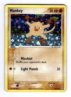 Mankey FireRed & LeafGreen #38 (2004) Uncommon Reverse Holo MP Pokemon - Image 1