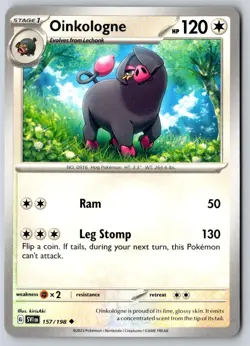 Oinkologne 157/198 Uncommon Scarlet & Violet Pokemon Near Mint - Image 1