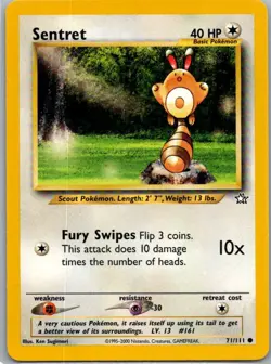 Pokemon TCG Sentret 71/111 Neo Genesis NM - Image 1