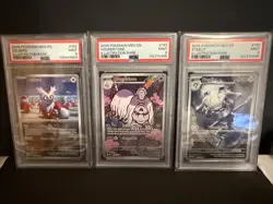 3 Pokemon PSA 9 MINT Mega Evolution IR Card Lot - Delibird, Houndstone, Steelix - Image 1