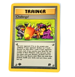 Team Rocket First Edition Challenge Vintage Trainer Pokemon Card NM Condition - Image 1