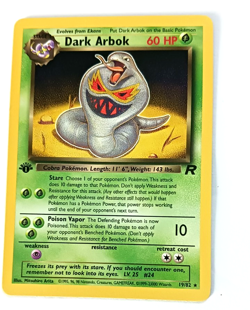 Team Rocket First Edition Dark Arbok Vintage Pokemon Card NH NM Condition - Image 3