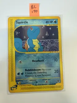 Pokemon TCG Squirtle Non-Holo Expedition E-reader 132/165 WOTC Vintage 2002 MP - Image 1