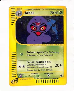 Pokemon Arbok 3/165 Expedition Holo Rare 2002 English TCG WOTC - Holo Rare - Image 1