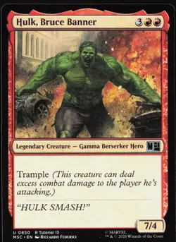 Hulk, Bruce Banner (0850) 850 Commander: Marvel Super Heroes MTG NM - Image 1