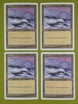 Plains (430) x4 Fifth Edition 5th 4x Magic the Gathering MTG White Border - Image 1