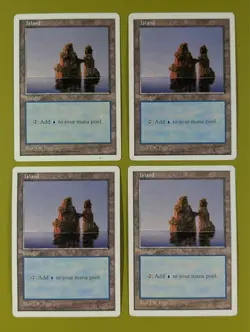 Island (436) x4 Fifth Edition 5th 4x Magic the Gathering MTG White Border - Image 1