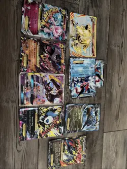 Pokemon Jumbo Cards Lot Of 10 EX, MEGA, GX, V, VSTAR, VMAX Used - Image 1