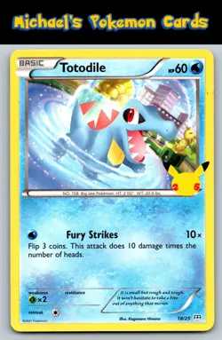 Totodile 018/025 Promo McDonald's 25th Anniversary Promos Pokemon - Image 1
