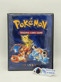 Pokemon TCG 1999 Blue 4 Pocket Portfolio/Binder Charizard/Pikachu *CCGHouse*BaD - Image 1