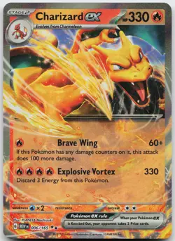 Charizard ex 006/165 Double Rare 151 Holo Near Mint - Image 1