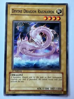 Yugioh Divine Dragon Ragnarok FET-EN002 Common 1st Edition Good Condition 1A - Image 1