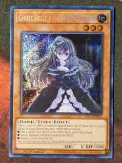 Yugioh Ghost Belle & Haunted Mansion RA01-EN011 Secret Rare 1st Edition NM - Image 1