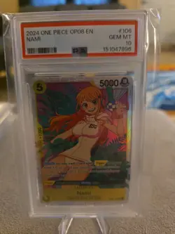 2024 ONE PIECE OP08-TWO LEGENDS #106 NAMI PSA 10 GEM MINT! - Image 1