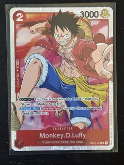 One Piece CCG Monkey D. Luffy OP01-024 Character Alt Art Foil SR EN - Image 1