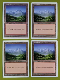 Mountain (443) x4 Fifth Edition 5th 4x Magic the Gathering MTG White Border - Image 1