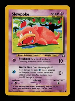 Slowpoke 73/111 Unlimited Tomokazu Komiya Common Neo Genesis Pokemon Cards - Image 1