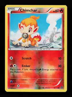 Chimchar 18/114 Common Reverse Holo XY - Steam Siege Pokemon Card - Image 1