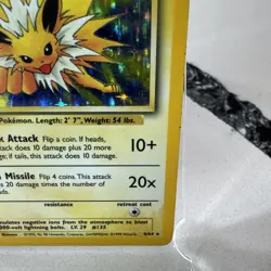 Jolteon 4/64 No Symbol Misprint Jungle Set - Holo Pokemon Card - Image 4