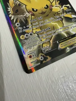 2016 Pokemon XY Black Star Promo Pikachu EX #XY124 Full Art Holo Card - Image 4