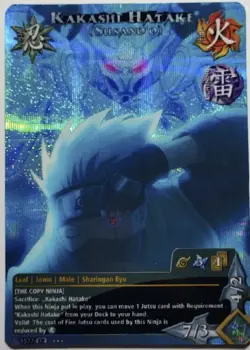 Carte Naruto TCG CCG Collectible Card Game Foil neuf Prism 413 Kakashi Hatake - Image 1