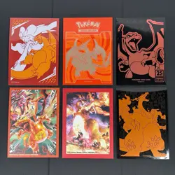 Pokemon TCG Charizard 6x Single Card Sleeves ETB Designs Collection Display Art - Image 1