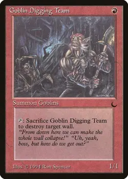 Goblin Digging Team The Dark Common MP Magic: The Gathering Normal - Image 1