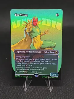 The Vision 379 Borderless Foil Marvel Super Heroes MSH MTG Magic The Gathering - Image 1