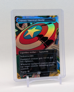 MTG - Captain America's Shield - FOIL Borderless Rare #0317 Marvel Super Heroes - Image 1