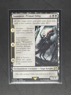 Summon: Primal Odin 0121Non Foil Final Fantasy Magic MTG NM/M - Image 1