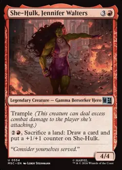 She-Hulk, Jennifer Walters Marvel Super Heroes Commander #554 Magic TCG - Image 1