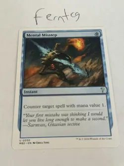Magic the Gathering Mental Misstep Uncommon White Border NM Ships Same Day - Image 1