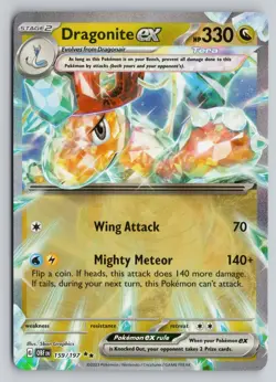 DRAGONITE EX 159/197 DOUBLE RARE OBSIDIAN FLAMES POKEMON HOLO NM - Image 1