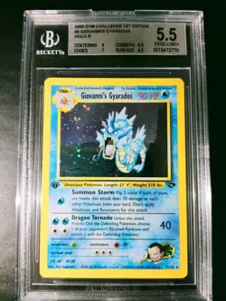 Pokemon Giovanni's Gyarados 1st Edition Holo Gym 5/132 BGS No Shining Goldstar - Image 1