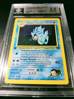 Pokemon Giovanni's Gyarados 1st Edition Holo Gym 5/132 BGS No Shining Goldstar - Image 2