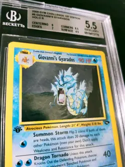 Pokemon Giovanni's Gyarados 1st Edition Holo Gym 5/132 BGS No Shining Goldstar - Image 4