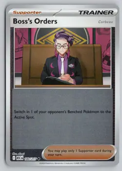BOSS'S ORDERS [CORBEAU] 183/217 UNCOMMON ASCENDED HEROES POKEMON REVERSE HOLO NM - Image 1