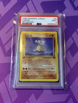 1999 Pokemon Jungle Cubone #50 1st Edition PSA 9 - Image 1