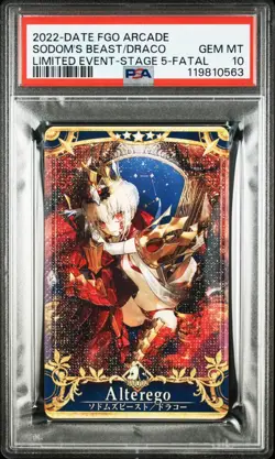 PSA 10 Fate/Grand Order FGO Arcade Sodom'S Beast/Draco Limited Fatal FOIL - Image 1