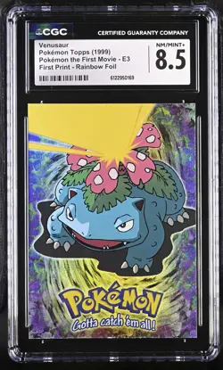 CGC 8.5 Venusaur Topps the First Movie E3 Rainbow Foil Pokemon Card - Image 1
