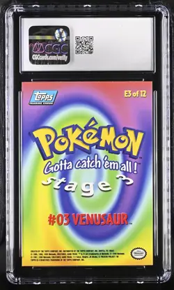 CGC 8.5 Venusaur Topps the First Movie E3 Rainbow Foil Pokemon Card - Image 2